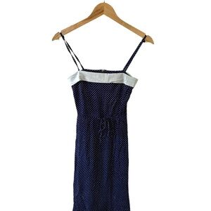 Vintage Navy and White Polka Dot Dress